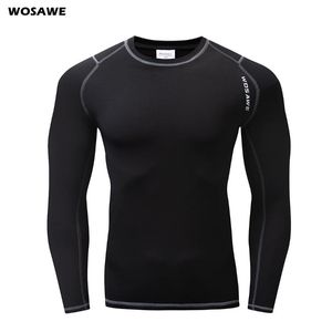 WOSAWE Lauf-T-Shirt, Fleece, Thermo-Unterwäsche, Winter, lange Unterhosen, Tops, Fitness, Fitnessstudio, Shirts für Joggen, Radfahren, Sport, Basisschicht