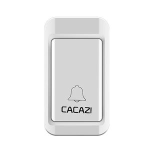 CACAZI 2-1 campainha sem fio Não precisa de bateria LED Luz Doorbell Waterproof Eletrônico Campainhas