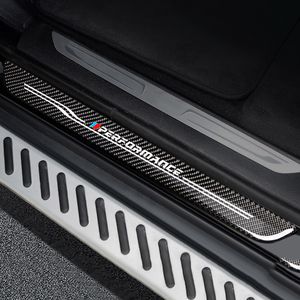 Accessories Door Sill Scuff Plate Guards Carbon Fiber Door Sills Protector Stickers For BMW F10 F30 F34 E70 X1 X5 X6 Car Styling235r