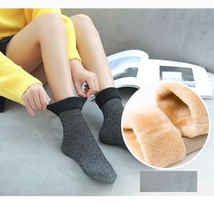 Damskie Skarpety Bawełniane Glitter Thermal New Moda Ciężki Gruby Miękkie Ciepłe Śnieg Home Flooring Fuzzy Winter Socks