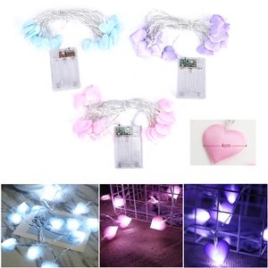 Love Heart LED String Light Battery Zasilany LED Wróżka Różowa Dziewczyna Boże Narodzenie Światło Kryty Wedding Garden Garland Oświetlenie