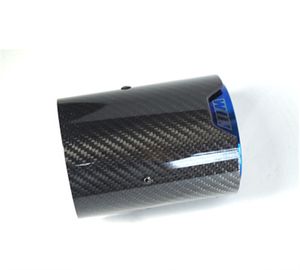 Blue M Performance Embouts d'échappement en acier inoxydable Silencieux automatique Tuyaux de voiture en fibre de carbone 1 PCS