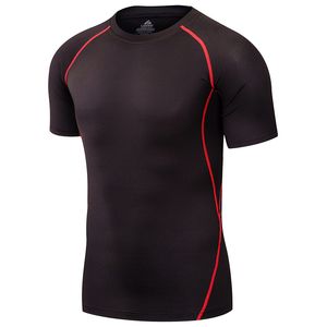 2019 T-shirts Compression Running Shirt Fitness Tight Top Tennis Soccer Jersey Gym Hem Sportkläder Snabb torr kort ärm