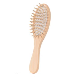 Naturligt trähårborste Organiska bambuborstar Pins hårborste Miljövänligt Reducera Frizzy och hårbottenmassagerare 22x6x3.5cm