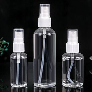 30 ml, 50 ml, 60 ml, 100 ml, 120 ml, nachfüllbare Nebelpumpe, leere Parfüm-Sprühflaschen, transparente Kunststoff-Zerstäuber-Sprühflaschen für kosmetisches Make-up