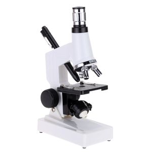 Freeshipping Entry Level Student Portable MikroSkop Mikroskop Mikroskopio 1200X Förstoringsglas LED 10-20X Biologisk Zoom EyeEpiece MicroScoop