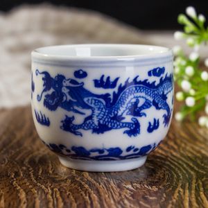 Tazza da tè drago tazza da tè in ceramica di alta qualità Tazza Puer tazza da tè in porcellana qinghua piccola ciotola da tè