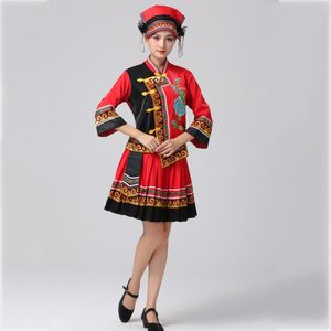 vestimentas étnicas tradicionais clássicas para mulheres miao hmong vestuário Chinese folk Dance stage usar vestuário clássico vintage