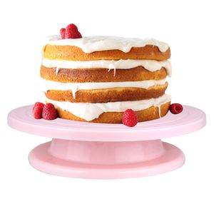 DIY Kek Pikap Pişirme Kalıp Kek Plakası Dönen Yuvarlak Dekorasyon Aletleri Döner Masa Pastası Malzemeleri Kek Stand214D