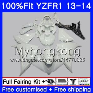 Injection Body For YAMAHA YZF 1000 YZF R 1 YZFR1 2013 2014 Pearl White stock 242HM.9 YZF-1000 YZF R1 YZF1000 YZF-R1 13 14 Full Fairing Kit