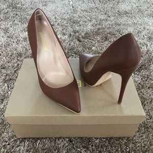 8/10/12cm Heel Height Women Shoes Brown Color Women High Heels Fashion Pumps Office Lady Pointed Toe