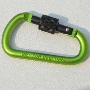 Locking D Type Safety Luggage Buckle Hook Mountain Water Bottle Buckle LED Light Aluminum Alloy Carabiner Key Chain Camp Snap Clip A017