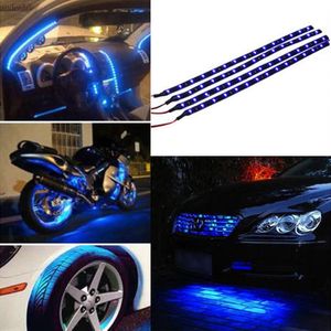 15LED 30CM автомобиль светодиодные гибкие полосы лампочки автомобиль грузовик мотоцикл автоматическое декор дневное беговое лента