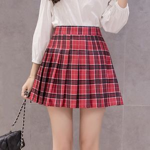 Women Pleated Skirt Harajuku Teenager Girls Preppy Style Plaid Skirts Lovely School Uniforms Summer High Waist Sexy Skirt