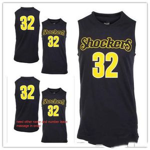 su misura # 32 Wichita State Shockers College uomo donna maglia da basket giovanile taglia S-5XL qualsiasi numero di nome