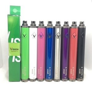 Vision spinner II mah Ego Bottom Dial Vision2 Battery E Cigs Electronic Cigarettes eGo atomizer Clearomizer Colorful Retail Package