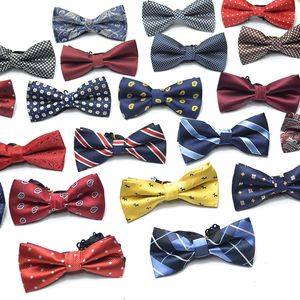 Regulowana męska muszka krawat kropiła kropki w paski wstępnie związane smoking Buttie Bowtie Formal Neck Akcesoria przyjęcia