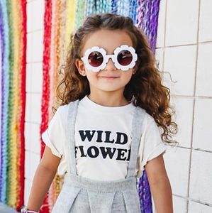 Vintage Kids Sunglasses Child Sun Glasses Round Flower Gafas Baby Children UV400 Sport Sunglasses Girls Boys Oculos De Sol 6 Colors