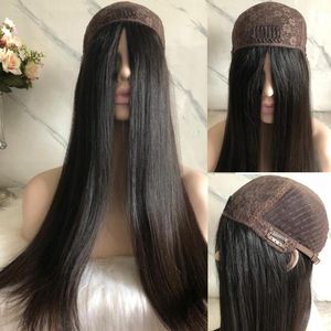 4x4 Silk Top Jewish Wig Svart Färg # 1b Finest European Virgin Human Hair Kosher Paryk Capless Paryk Snabb Express Leverans