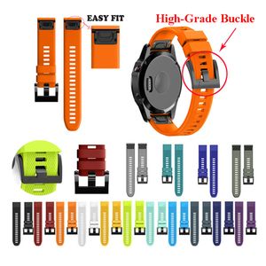 26 22 20mm Watchband Strem för Garmin Fenix ​​5x 5 5s plus 3 3 timmar D2 S60 Watch Silicone EasyFit Wrist Band Strap