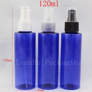 Flaconi spray cosmetici blu da 120 ml X 50 per imballaggi cosmetici, contenitore PET in plastica vuoto da 120 cc con pompa nebulizzatore