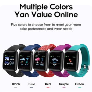 Factory Wholesale 116 Plus Smart Watch 1.44-inch Fitness Tracker Colorful Sports Smart Bracelet Wristband Light-weight Design With Retail Package
