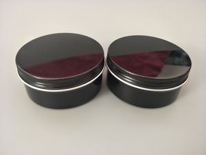 30pcs / lot preto 150g Alumínio Jar recarregáveis ​​Creme cosmético garrafa Screw Cap 150ml Esvaziar Cera de armazenamento de metal Tin