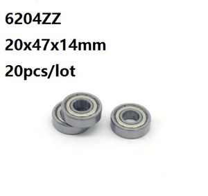 20 pz/lotto di Alta qualità 6204ZZ 6204-ZZ 6204 ZZ 2Z 20*47*14mm cuscinetto a Sfere A Gola Profonda 20x47x14mm