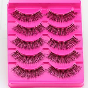 Messy False eyelashes Natural Long Eye Extentions Makeup for Eyes 5 Pairs with Packaging Box Hot