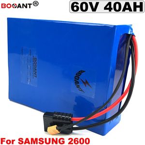 Wiederaufladbare Lithiumbatterie 60V für Original Samsung 18650 60V 40AH Elektrofahrrad Lithiumbatterie für Bafang BBSHD 3000W Motor