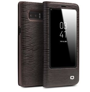 Luksusowy styl biznesowy Skóra Oryginalna skrzynka dla Samsung Galaxy Notatka 8 Torba pokrywa startów Flip Sents dla Samsung Note 8 6,3 cal