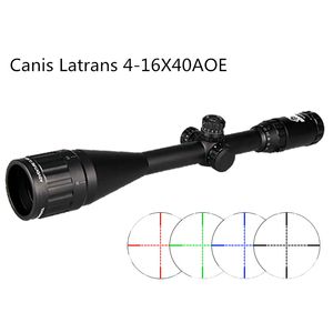 CANIS Latrans Taktik Tüfek Kapsam 4-16x40 Kapsam Kırmızı Yeşil Mavi Işıklı Reticle Avcılık ve Açık Hava Kullanımı için CL1-0143