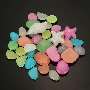 50pcs Glowing Artificial Pebbles Stones Garden Path Flower Pot Decor Landscape Noctilucent Stone