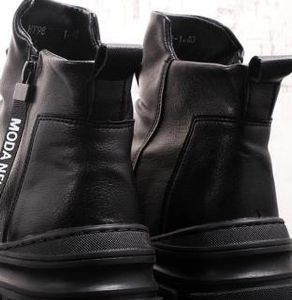 Hot Sale-le Boots Soft Leather Casual Male Shoes Fashion Nightclub Men Zipper Boots Black White 5#20/20D50