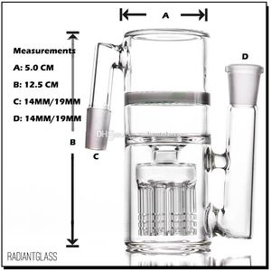 8 Arms Ash Catcher Modern Designer White Honeycomb for Water Bong Glass 14-14mm och 18-18mm i lager