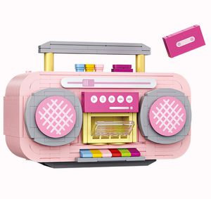 LOZ Cute Różowy Rejestrator Building Blocks Model, Mini DIY Montaż Zabawki Edukacyjne, Ornament Dla Xmas Kid Urodziny Dziewczyna Prezent, Zbierz 1120, 3-3