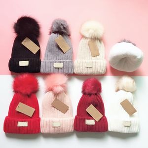 Women Knitted Caps 7 Colors Inner Fine Hair Warm And Soft Beanies Brand Crochet Hats 170g Wholesale