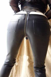 Sexy Zipper Open Crotch Pencil Pants Faux Leather Women Leggings Low Waist Gothic Pencil Hot Pants Capris Club Dance wear 83