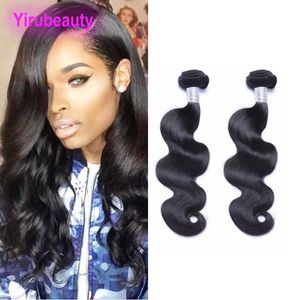 Body Wave Hair Bundles 95-100g/piece Indian Human Hair Two Pieces One Lot Hair Extensions Wefts Natural Color