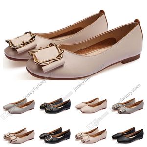 ladies flat shoe lager size 33-43 womens girl leather Nude black grey New arrivel Working wedding Party Dress shoes Forty-five