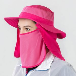 Protezione UV estiva Viso Collo Patta Cappello da pesca solare Maschera Fascia Attrezzatura per pesci 300M PE Intrecciato Pesca Sole Pioggia Cappello anti-zanzara