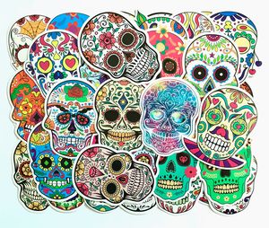 50pcs Skull Stickers Pack Motorcycle Car Stickers Mexican Day of The Dead Sticker Bomb Water Bottle