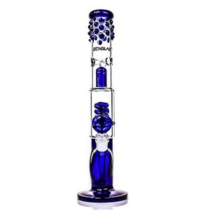 Blue Green Bongs Sarah Bongsplash Guard z Spiral PerColator Gla Water Pipe Bubbler Grace Glass Bong