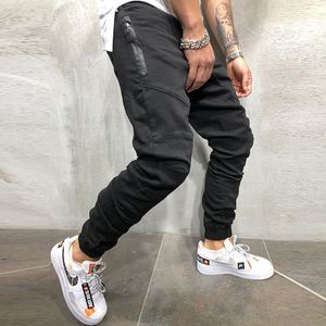 Fashion-Pleated Design Mens Long Trousers Streetwear Solid Color Pants Hommes Casual Fashion Sportswear Pants Hip Hop Pants