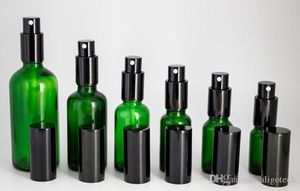 In magazzino ! Bottiglie spray di vetro verde 10ml 15ml 20ml 30ml 50ml 100ml Bottiglie di profumo vuote con pompa nebulizzatore Spedizione gratuita