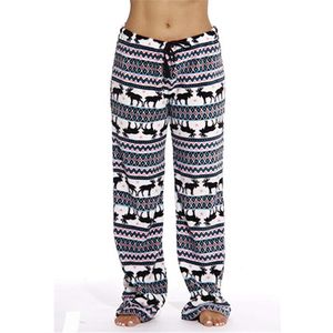 Fashion-Рождество Плюшевые Пижамы 4 Стили Elk Printed сна Днища Lounge Pants Winter Warm Soft Comfort Sleep Брюки LJJO7392-2