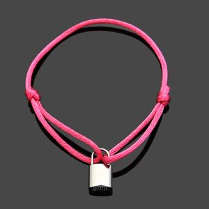 Moda bloqueio mão corda promessa pulseiras pulsera para homens e mulheres festa de casamento tornozelo jóias amantes gift04