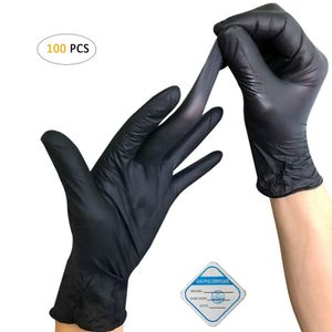 100 Disposable Nitrile Gloves Latex Free Powder Free Non Sterile for Cleaning Cooking Hair Care