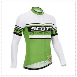 Primavera / Autum Scott Pro Equipe PRO Bicicleta Ciclismo Ciclismo Longa Mangas Jersey Road Corrida Camisas Andar Bicicleta Tops Respirável Esportes Ao Ar Livre Maillot S21041995