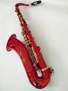 2020 New Tenor saxophone Best quality Suzuki B Flat Tenor sax musical instrument Red with professional-grade case